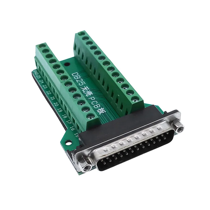 Фото DB25 D-SUB, 25-контактный модуль сигнала клеммы, печатная плата адаптера RS232, штекерные разъемы №5
