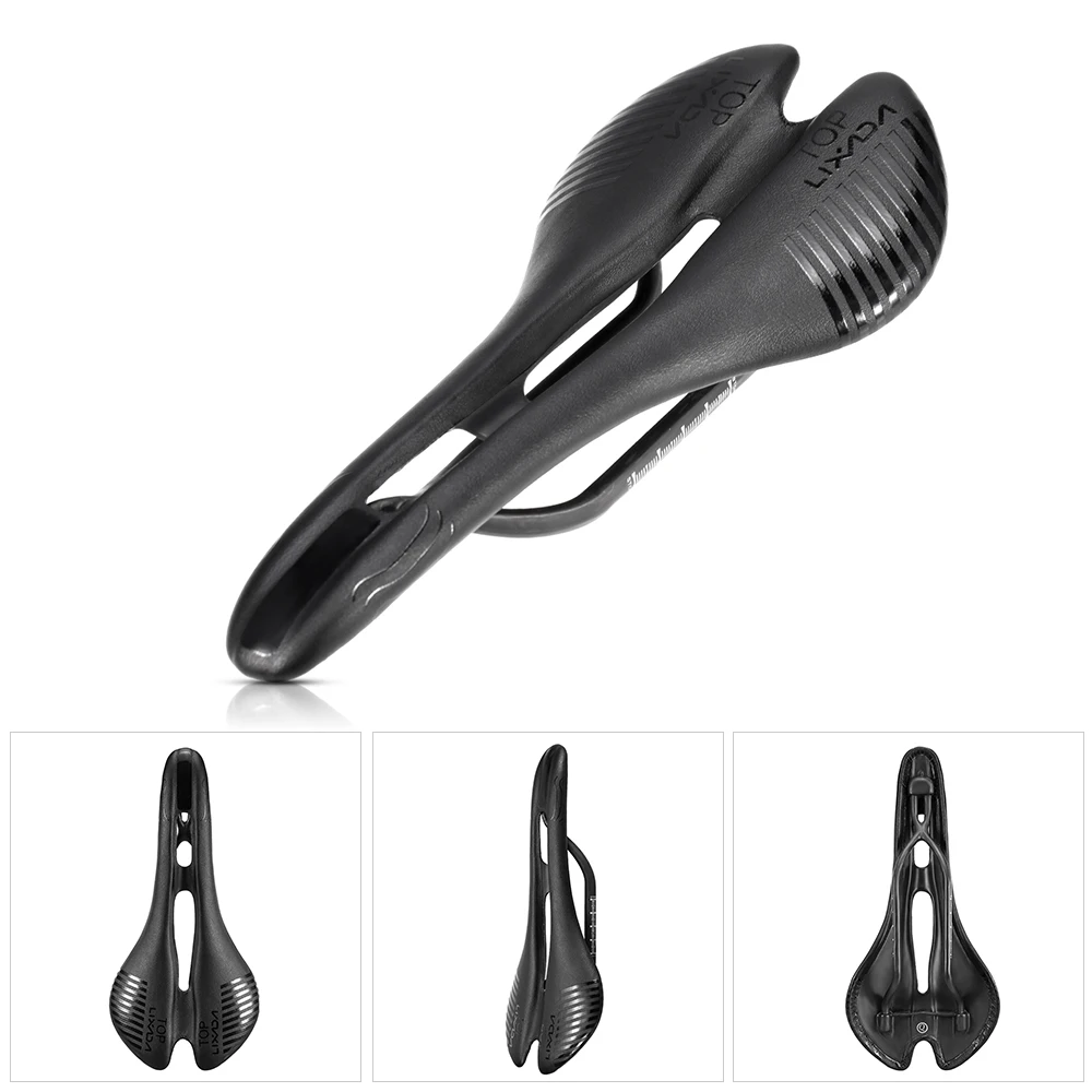 

Lixada Carbonfiber Bicycle Seat Saddle MTB Road Bike Saddles Mountain Bike Racing Saddle PU Breathable Soft Seat Cushion