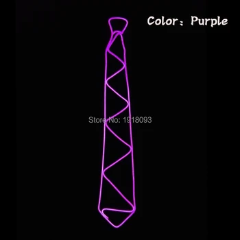 

Flashing Props EL Wire Glowing Necktie Wedding Party Decoration with DC-3V Steady on Driver Holiday Lighting Birthday Party Deco
