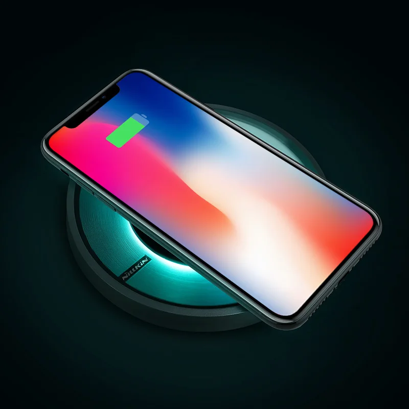 10 Вт быстро Беспроводное зарядное устройство станции NILLKIN для iPhone X/XS Max/8/8 Plus samsung