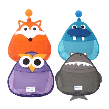 

Baby Bath Toys Baby Waterproof Bathroom Mesh Bag Folding Eco-Friendly Basket For Toys Cartoon Animal Shape Baskets Toys Storage