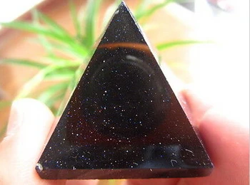 

RAINBOW60g-70g NATURAL blue Goldstone QUARTZ CRYSTAL PYRAMID Point HEALING