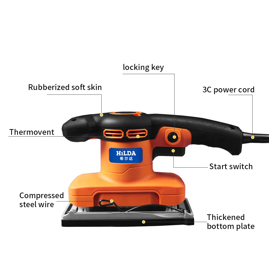 320W Mini Electric Sander Woodworking For Polishing Wood Metal rust