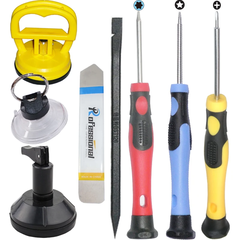

8 in 1 Screwdriver Set Pentalobe P5 PH000 T5 Torx Tools +Heavy Duty Suction Cup Screen Opening for iPhone Retina MacBook iMac