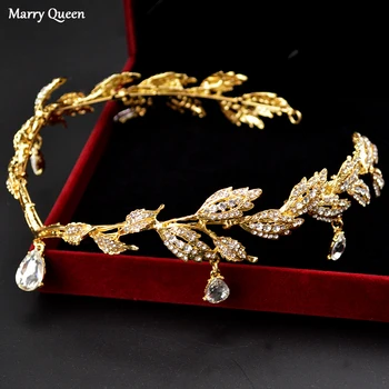 

Baroque Gold And Silver Color Rhinestones Handmade Headband Bridal Wedding Crystal Crown Goddess Wedding Photography Headdress