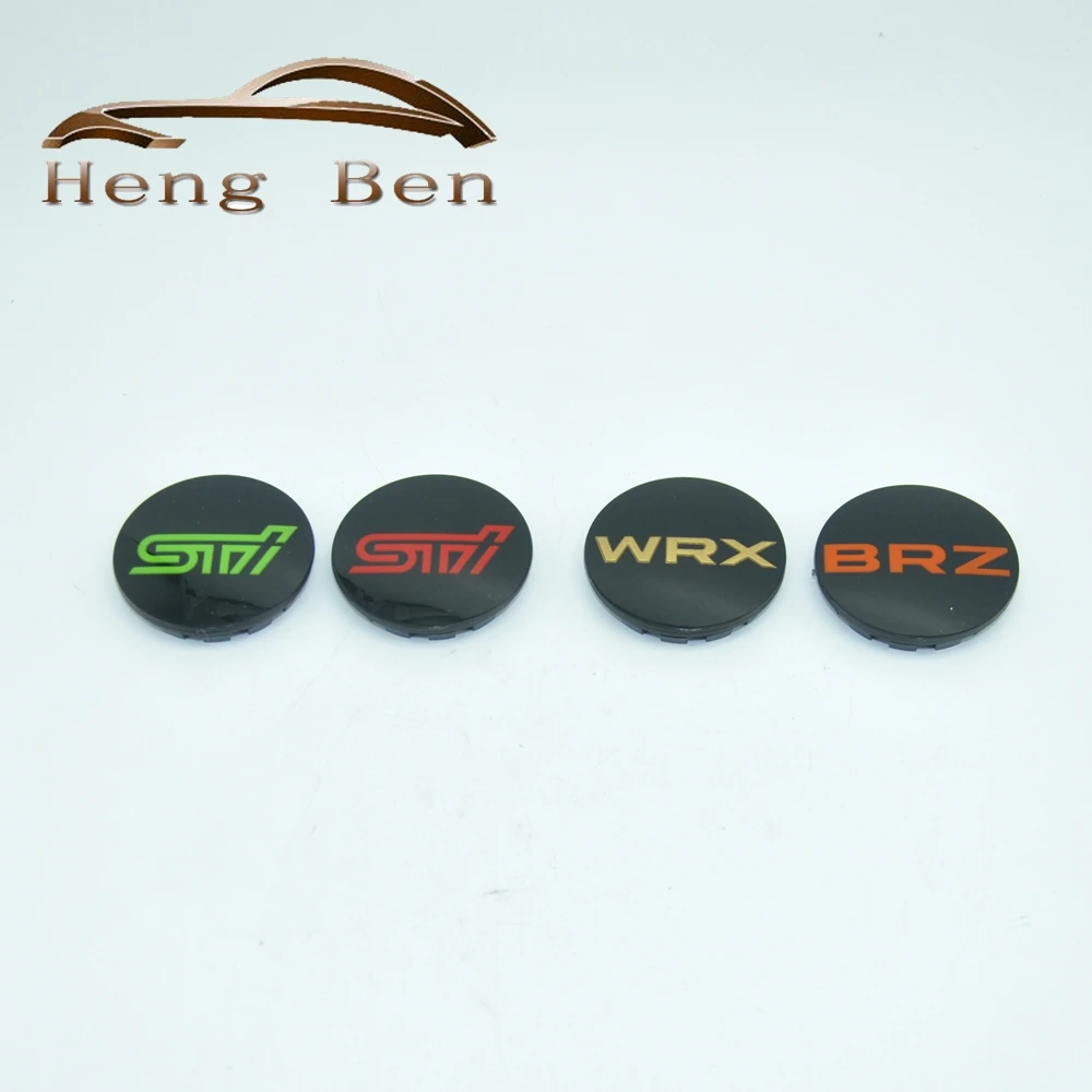 

HB 4 Pcs 59mm wheel center caps hub cover chrome car badges ABS for Forester Legacy Impreza BRZ WRX STI