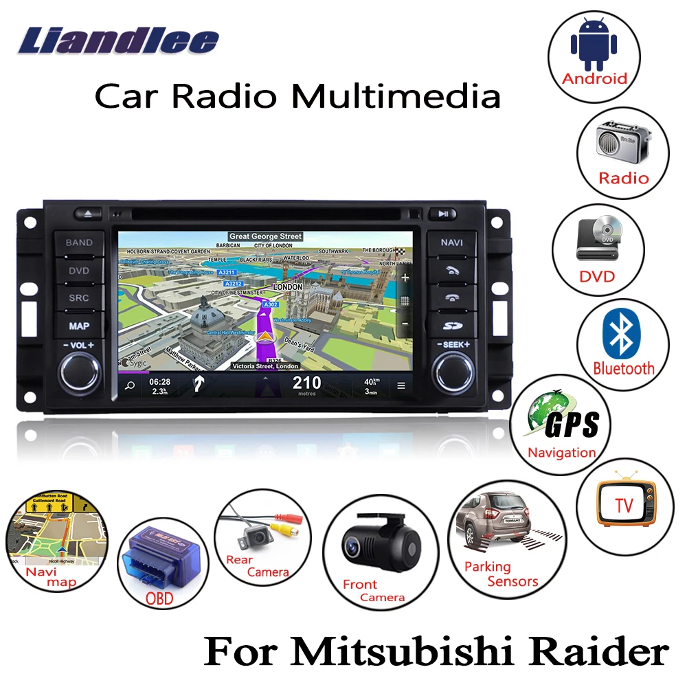 Liandlee For Mitsubishi Raider 2008~2009 Android Car Radio CD DVD Player GPS Navi Navigation Maps Camera OBD TV HD screen Multimedia1