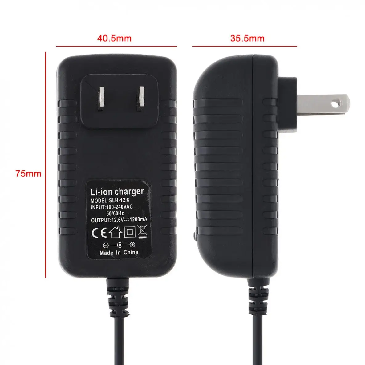 

DC 12.6V Portable Lithium Battery Rechargeable Charger Support 100-240V Power Source for Lithium Electrical Drill / Screwdriver