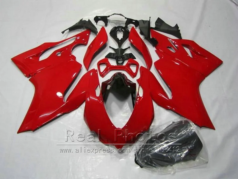 Комплект обтекателей для литья под давлением Ducati 1199 2012 2013 темно-красный черный