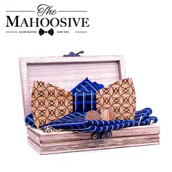 Mahoosive деревянный лук галстук деревянный галстук-бабочка галстуки для мужчин Новинка Твердые Галстук-бабочка для мужчин Свадебная
