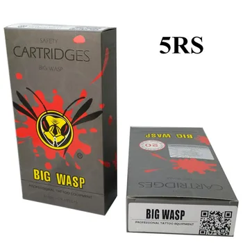 

BIGWASP Free Shipping Gray Disposable Needle Cartridge 5 Round Shaders (1005RS) 20Pcs/Box
