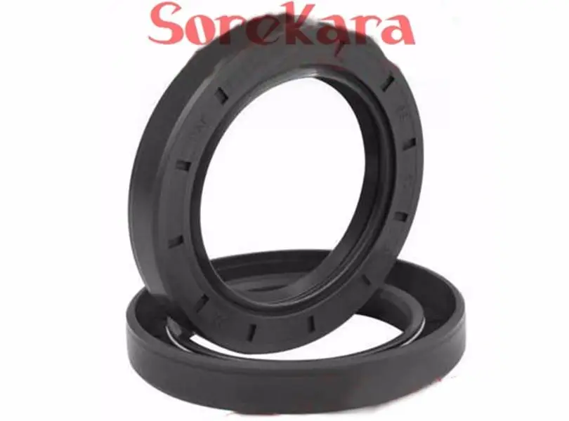LOT2 Sizes Nitrile Rubber 42mm Rotary Shaft Seal Double Lip TC with Ring Spring Crankshaft