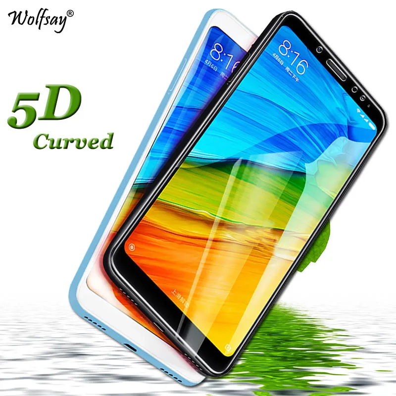5D Curved Tempered Glass Xiaomi Redmi Note 5 Screen Protector Glass for ...