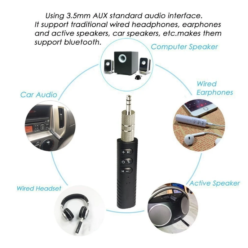 Bluetooth-колонка для автомобиля Bluetooth Aux Универсальный 3,5 мм разъем Hands free автоприемник музыка автомобильные приемники Bluetooth