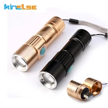 3000LM Q5 LED waterproof Super Bright Tactical Rechargeable USB Flashlight Torch Zoom Adjustable free shipping