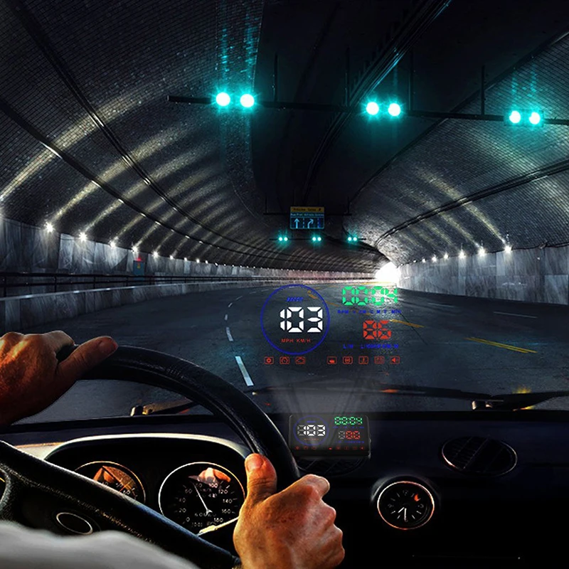 GEYIREN 5.5 Inch auto Windscreen hud ,car speed projector support OBD2