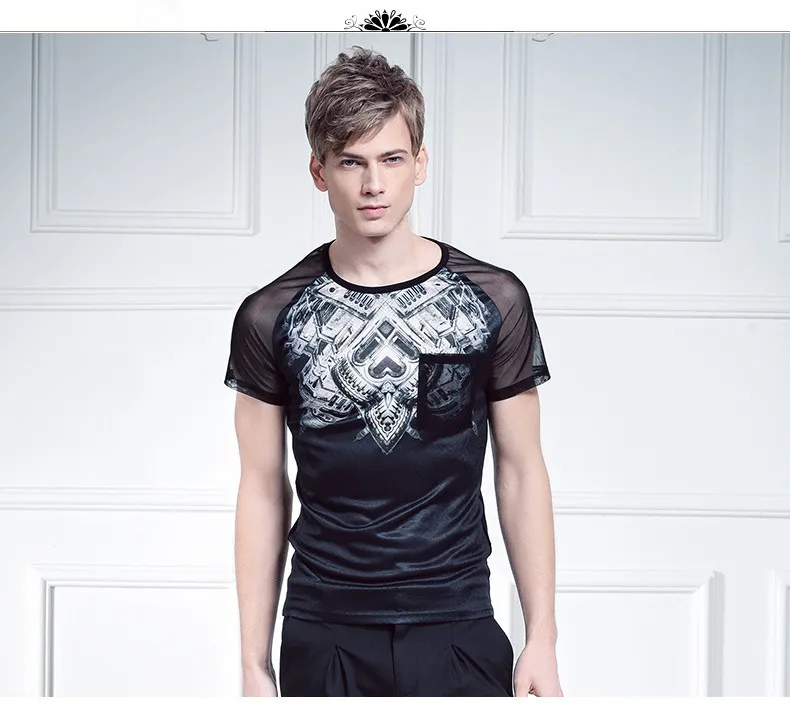 de moda masculina T-shirt dos homens camisa