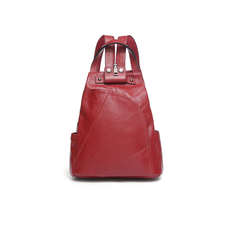 

2018 Summer New Travel Backpack Women Female Rucksack Leisure High Quality Cow Genuine Leather Women Bag
