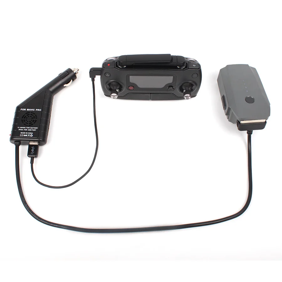 

2in1 Car Charger with USB Port for DJI MAVIC PRO Platinum Battery & Controller
