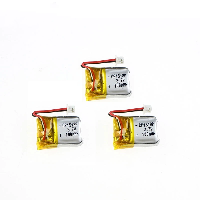 

3pcs 3.7V 100mAh Battery for Cheerson CX-10 CX-10A FQ777-124 Mini RC Quadcopter Drone Sapre parts