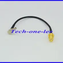 10 шт./лот) кабель-удлинитель для RG174 15 см CRC9 вилка правый угол SMA для женщин разъем гибкий проводник