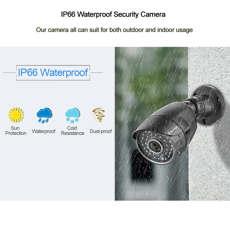 Techage 8CH 1080P CCTV System AHD DVR Kit 2MP IR Outdoor Waterproof Camera Home Security P2P Video
