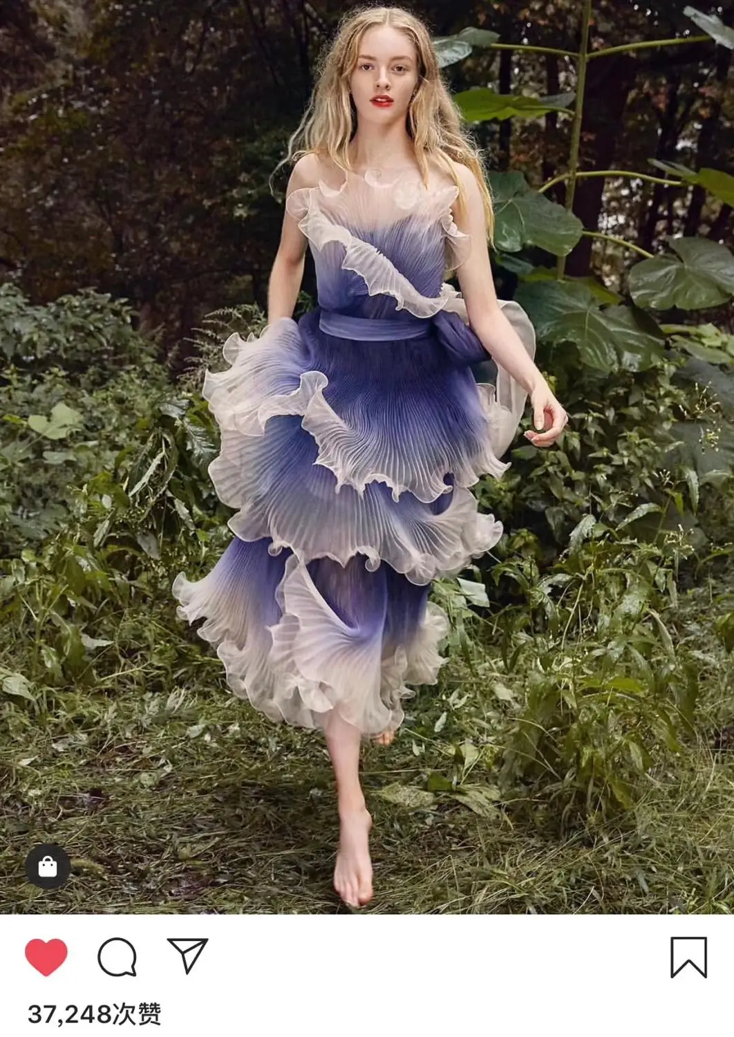 

High Quality Purple White Strapless Ruffles Fashion Dress Cocktail Party Dress