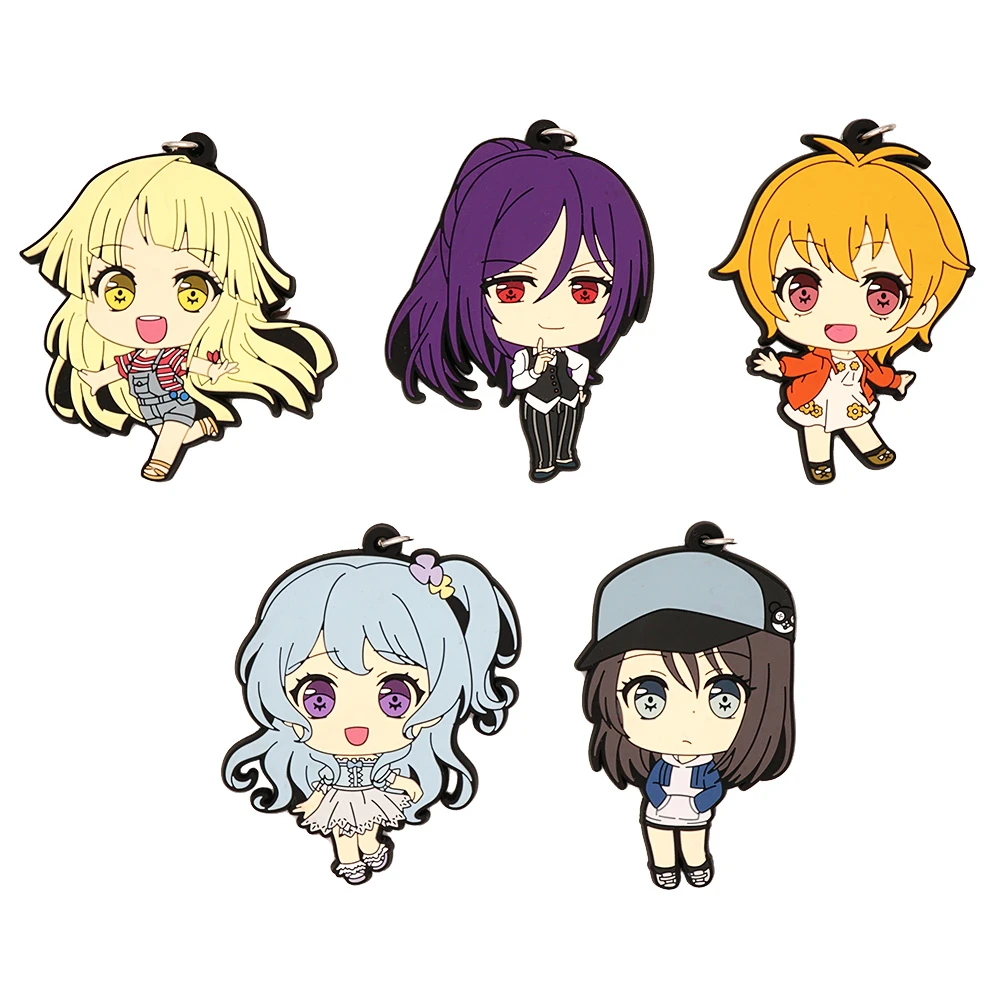 Bang Dream! Hello Happy World! Anime Game Tsurumaki Kokoro Seta Kaoru  Kitazawa Hagumi Kanon Okusawa Misaki Rubber Strap Keychain|Key Chains| -  AliExpress