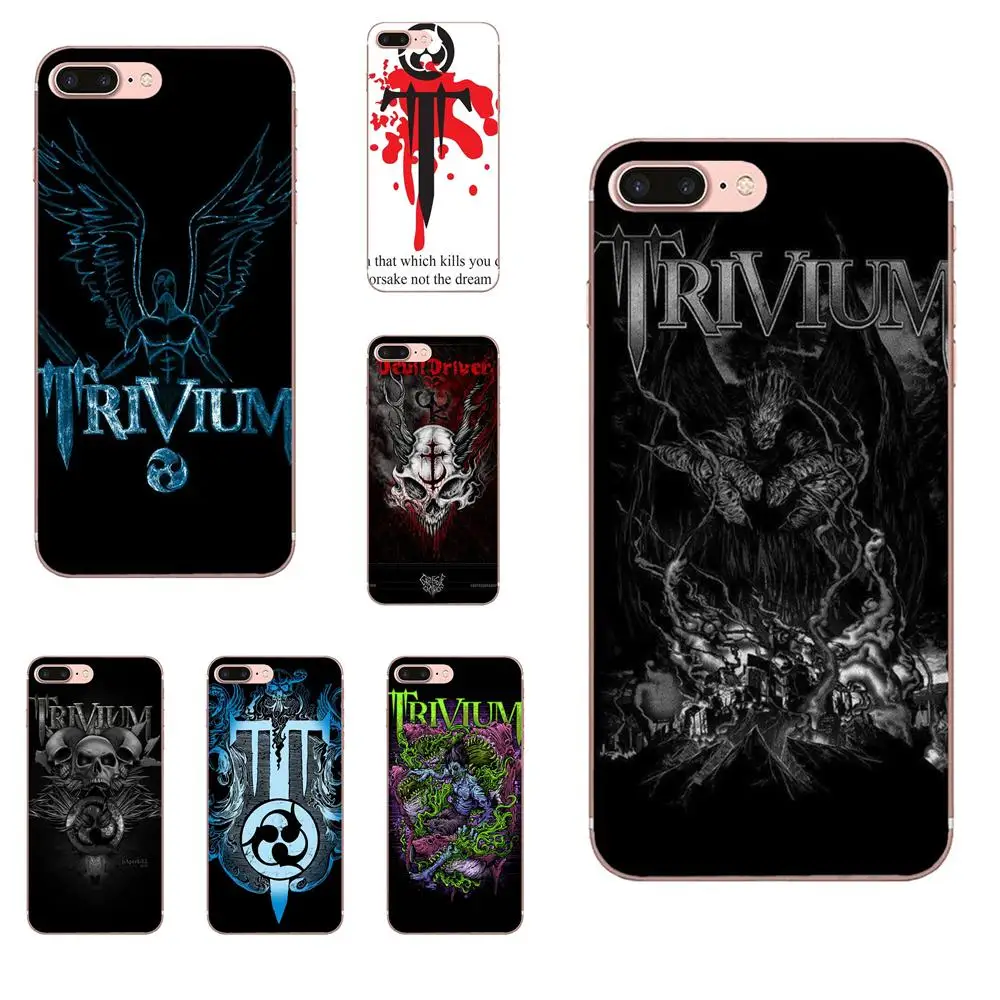 Металлический чехол для телефона с рисунком рок группы Trivium Apple iPhone 4 4S 5 5C 5S SE 6 6S 7 8