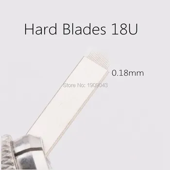 

Freeshipping 500pcs/lot U shape 18Pin White Copper Permanent Makeup Eyebrow Manual Tattoo Needles with Single Package