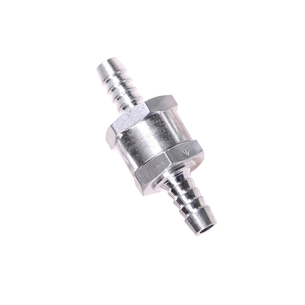 1PCS 8mm Silver Aluminum Fuel Non Return One Way Check Valve High