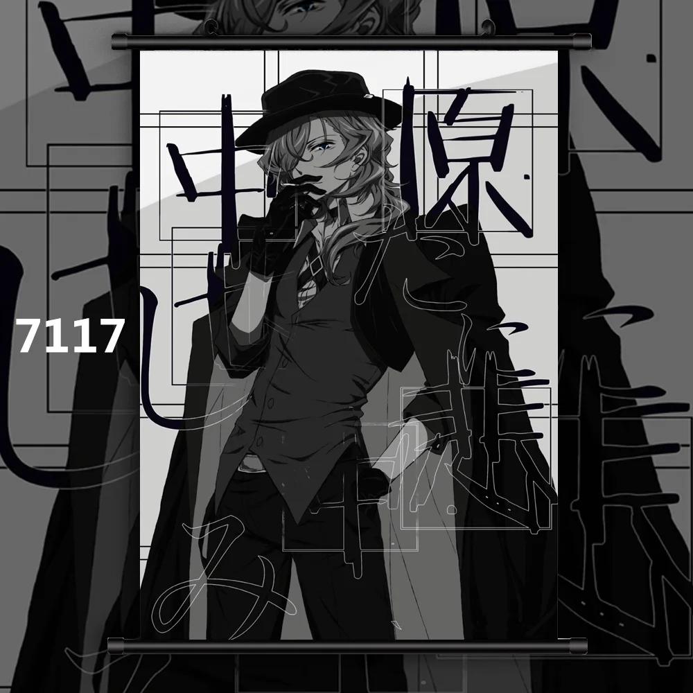 Bungou бродячие собаки один Dazai Chuuya Аниме Манга плакат прокрутки - Цвет: 7117