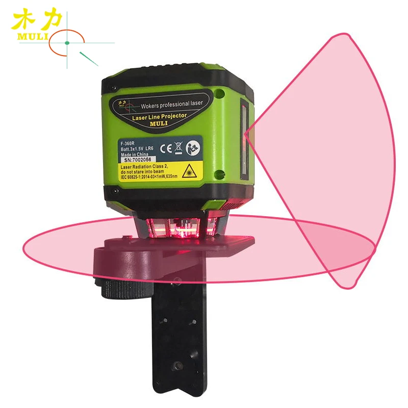 muli Portable 5 Lines Red Beam Floor Laser Level for Tile Laying Square Leveling Cross Line 360 Degrees Horizontal Cover | Инструменты
