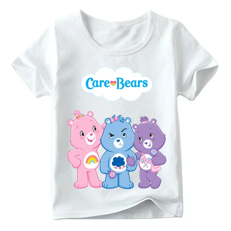 От 2 до 14 лет для маленьких мальчиков/девочек милые Care Bears мультфильм печати футболка летние детские повседневные топы дети смешные футболки, ooo5146 - Цвет: ooo5146 T