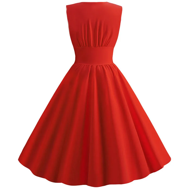 Женский летний сарафан, однотонное элегантное винтажное платье для девушек, Повседневное платье с v-образным вырезом, офисные вечерние платья миди, Vestidos
