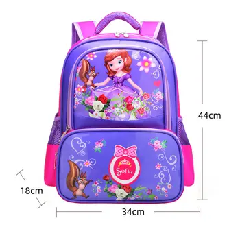 

New Fashion Schoolbag for Boys Children Sofia School bag for Teenager Girl Orthopedic Princess Backpack For Grade 3-6