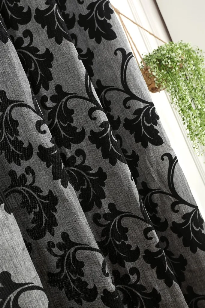 NAPEARL, 1 шт., темно-серые шторы для окон, полузатемненные 3D шторы для гостиной, современные занавески, ткань, готовые