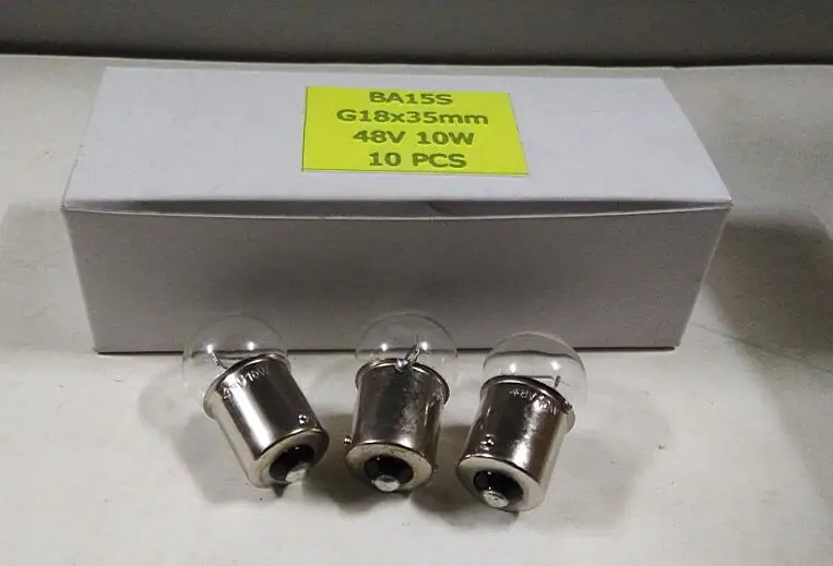 

ELECTRIC FORKLIFT BA15S 48V 10W LAMP BULB SINGLE CONTACTS/ FEET ABREAST FOR TOYOTAA NICHIYU TCM SHINKO KOMATSU SUMITOMO FORKLIFT