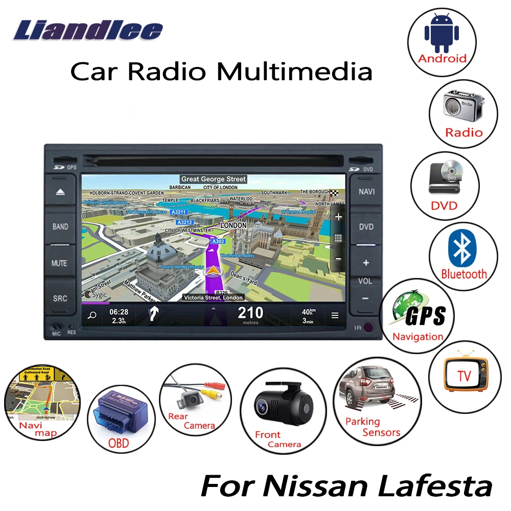 Liandlee для Nissan Lafesta 2004~ 2012 автомобильный радиоприемник для Android CD dvd-плеер gps-навигатор карты камера OBD tv HD экран медиа