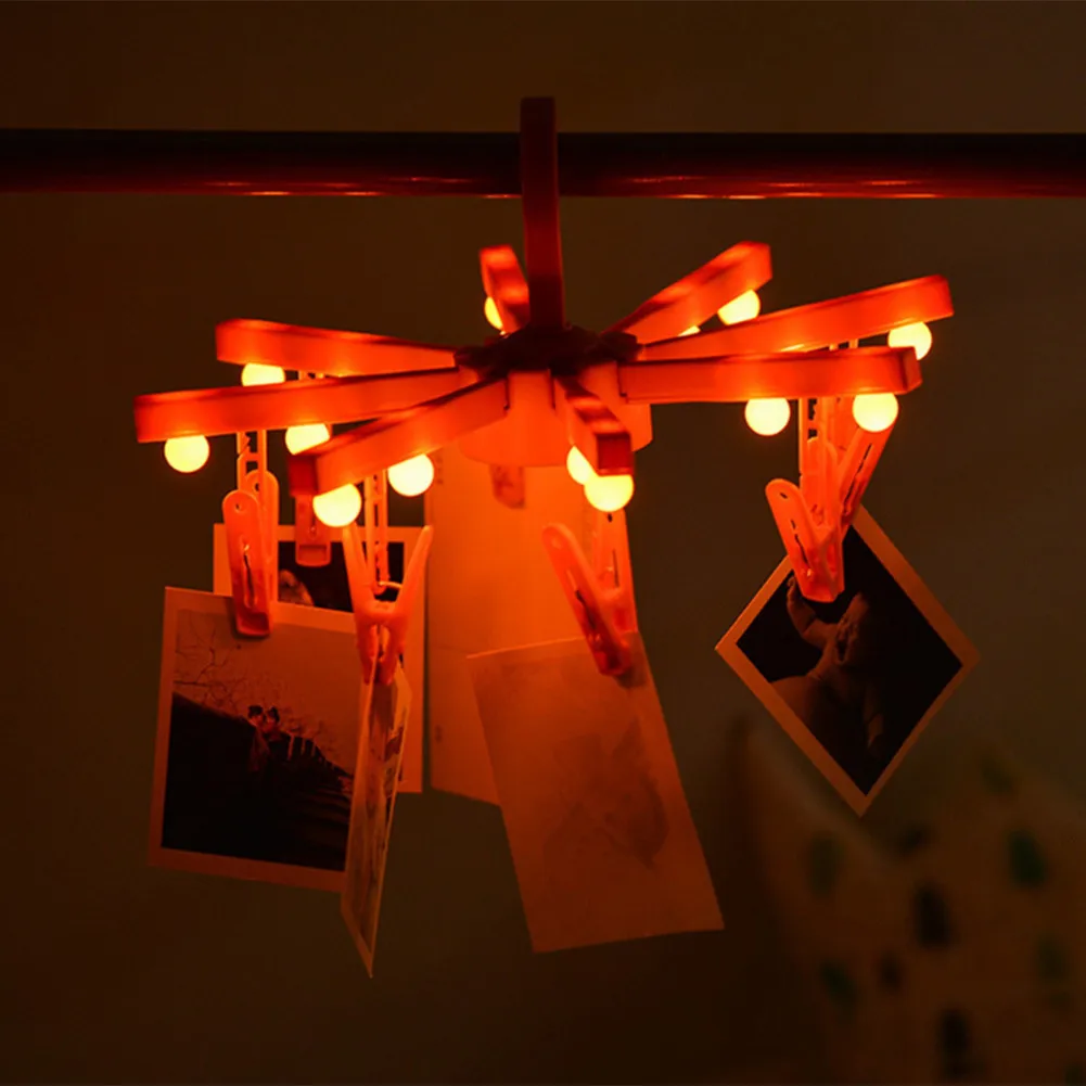 Украшение дома инновационных складная вешалка фото развивающихся клип лампы (без Батарея)
