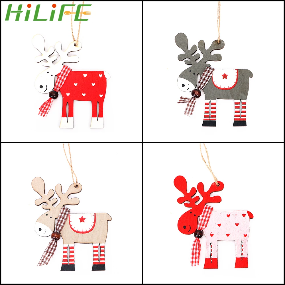 Деревянная подвеска в виде лося HILIFE подвесные украшения мини Rudolf подвесное