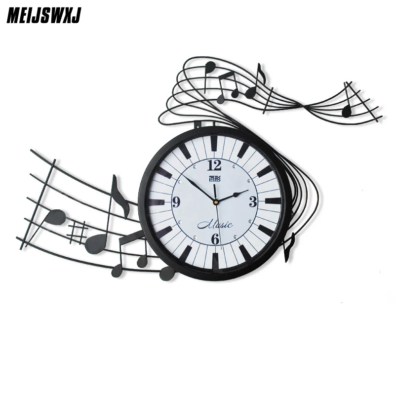 Reloj Meijswxj настенные часы Saat обои немой Relogio де Parede Гостиная Творческий музыка