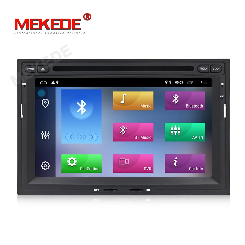 Excellent 1024x600 2G RAM+32G Car Multimedia player 2 din Auto DVD android 9.1 For PEUGEOT/Partner 3008 5008 Quad Core Radio FM GPS BT 1