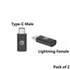 Адаптер Meenova с разъемом Lightning «Мама» на «папа» Type-C, кабель Lightning с адаптером Type-C, адаптер конвертирования USB на 8-контактный «мама» ► Фото 1/5