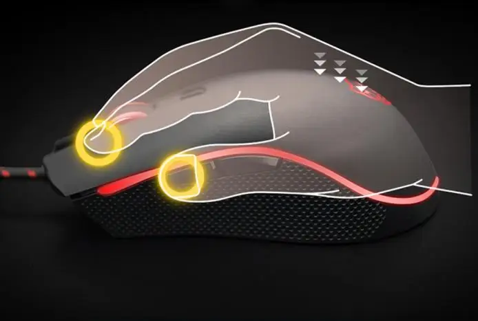 Проводная игровая мышь Motospeed V40 компьютерная 4000 DPI 6 кнопок дышащая светодиодная
