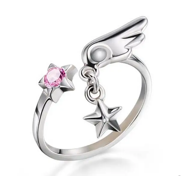 

Card Captor Sakura Ring Pendant 925 silver Adjustable Christmas Gift