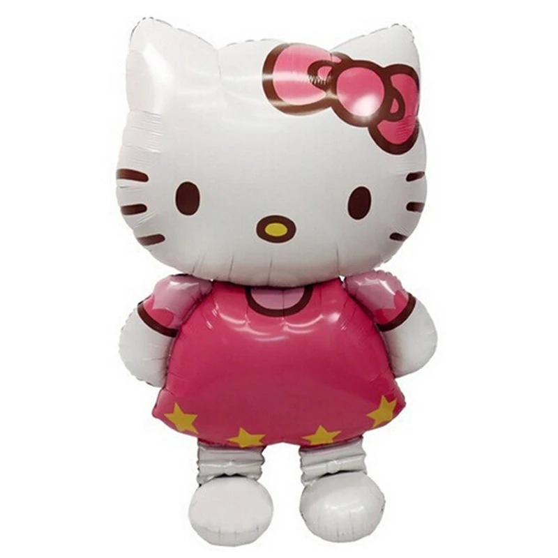 116*68 см L размер hello kitty кошка фольгированный шар 80*48 см размер М мультфильм день рождения украшение надувной воздушный шар D0443