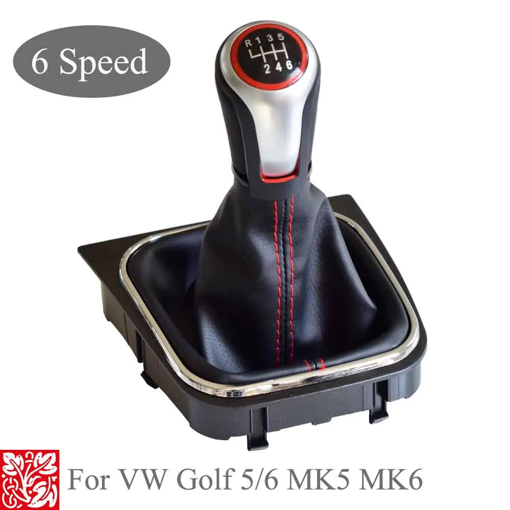 Натуральная кожа, автомобильная рукоятка для рычага переключения передач 5, 6 скоростей, ручка для VW Volkswagen Golf 5/6 MK5 MK6 Scirocco(2009) octavia