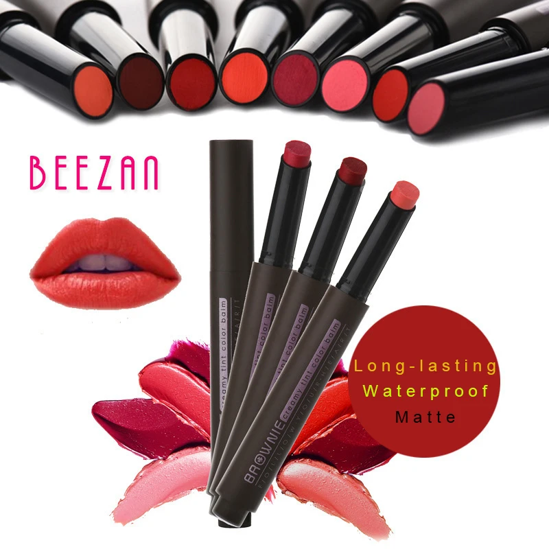 Beezan Hot Sale Press Matte lipstick Lip Gloss 24 hours long lasting