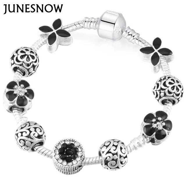 Sliver Plated Jewelry European Charm Rose Flower Beads European Original Fit pan Sliver Plated Jewelry European Charm Rose Flower Beads European Original Fit pan